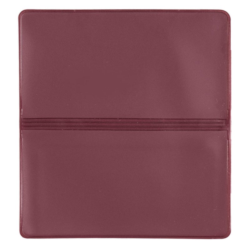 CAROUSELCHECKS Burgundy Vinyl Checkbook Cover, Top Tear Personal Vinyl Checkbook Cover - Image 4